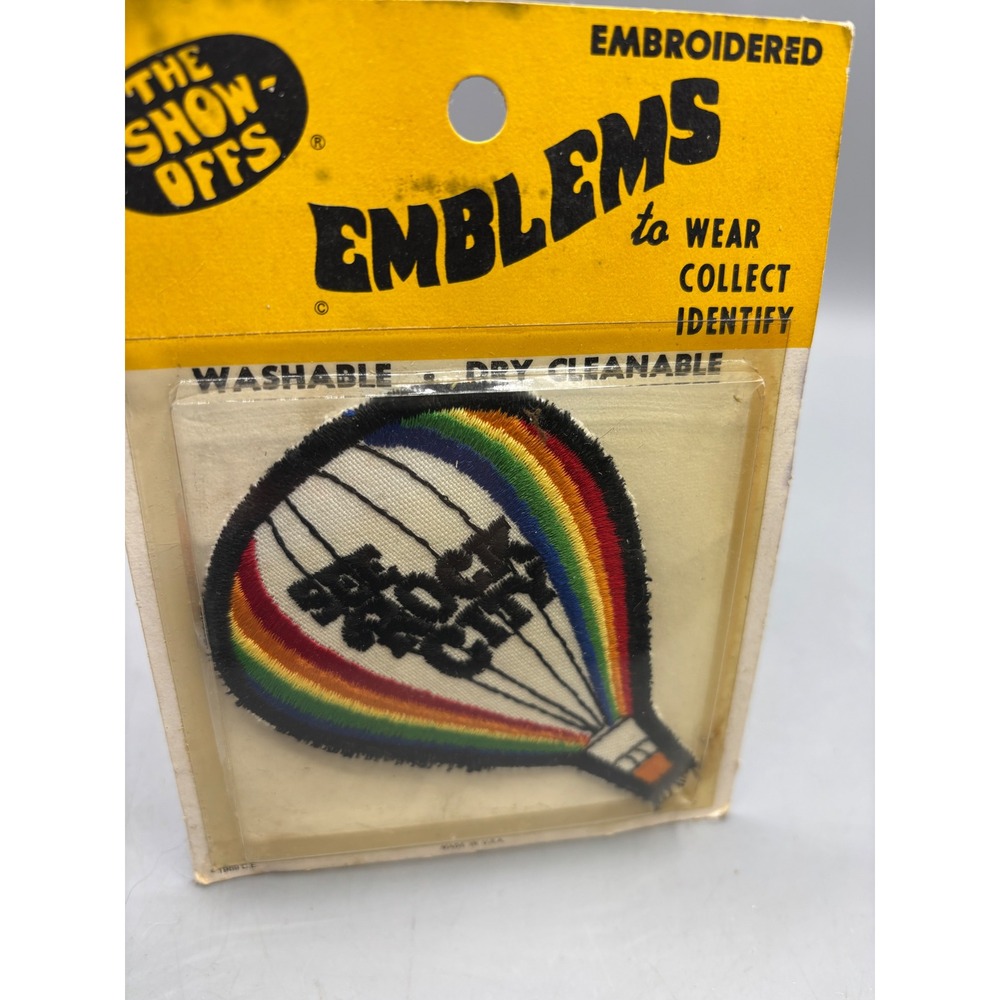Vintage 1969 See Rock City Rainbow Hot Air Balloon Embroidered Patch New In Pack